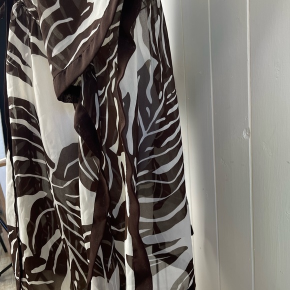 CZ Coverups striped palm Leaf Pattern Swimsuit Coverup - Picture 16 of 16